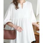 ブラウス シャツ ヘンリーネックフ