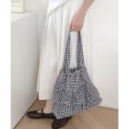 トートバッグ 「ZOZO限定」ギンガムチェックフリルトートバッグ レディース