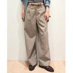 パンツ 強撚シャークスキンセミワイドパンツ レディース