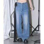 ジーンズ デニム デニムパンツ 「Heart Tattoo」サイドリボンデニムパンツ レディース