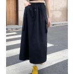 スカート カーゴ風フラップポケッ