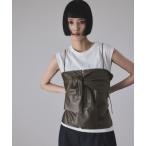 tシャツ 「サステナブル」ノットディテールノースリトップス レディース