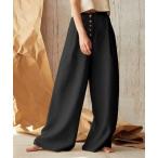 パンツ フロントボタンタックパン