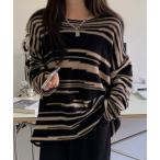 ニット セーター 模様ゆったりニッ