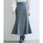 ショッピングロングスカート スカート ラップ風デザインのマーメイドロングスカート