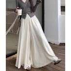 パンツ しわ加工スカート見えフレ�