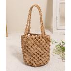 ハンドバッグ 編みデザインハンドバッグ