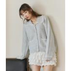 カーディガン Bijou Button Frill Cardigan/ビジューボタンフリルカーディガン レディース