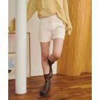 パンツ ケーブル柄ニットショートパンツ レディース