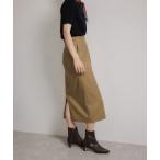 ショッピングスカート スカート ウールレーヨンポケット付きタイトスカート(無地)/イージーケア