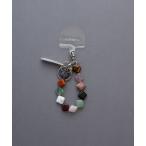 「HASHIBAMI」マルチ スクエア天然石 スマホハンドストラップ