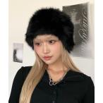 ニット帽 ニットキャップ ボリューミーフェイクファーハット ロシアン帽 レディース