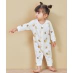 ベビー服 ロンパース 「BABY」新生児はちみつベア柄ロンパース