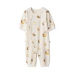 ベビー服 ロンパース 「BABY」はちみつベア柄2WAYオール