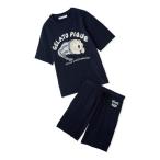 パジャマ 「ONLINE限定」「HOMME」sleeping cat ジャガードプルオーバー＆ハーフパンツセット メンズ