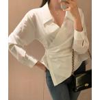 ブラウス シャツ カシュクールデザ�