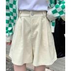 パンツ タックフレアショートパン