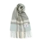 ストール マフラー 洗えるウール100％チェックマフラー レディース