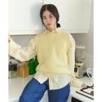 ベスト ジレ color knit ve