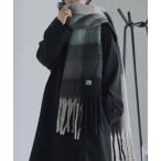 マフラー soft touch super volume muffler - ソフトタッチスーパーボリュームマフラー「無地/チェック柄」 メンズ レデ