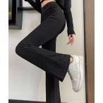 パンツ ストレッチセミフレアパン