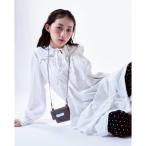ワンピース Frill cotton shirtdress/フリルコットンシャツワンピース