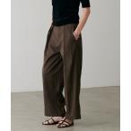 スラックス パンツ 「LARUTA」タックトラウザーズロングパンツ レディース