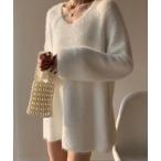 ニット セーター Ｖネックシャギー