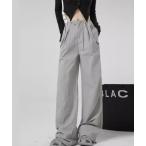 パンツ 裾タックデザインナイロン