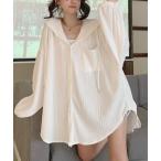 ブラウス シャツ フード付きビッグ