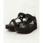 「Teva」 フラットサンダル 24cm ブラック レディース