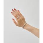 ブレスレット 「HASHIBAMI」天然石 ブレスレット 平丸型6mm レディース