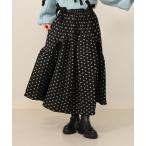 スカート フラワー サイドリボン スカート
