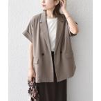 ショッピングcolors ジャケット テーラードジャケット SHIPS Colors:「手洗い可能」クリスピー ショートスリーブ ジャケット レディース