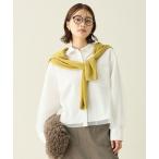 ブラウス シャツ 「洗濯機可」クロップドチュールコンビシャツ レディース