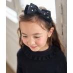 カチューシャ ビジュー付き ベロアリボンカチューシャ
