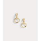 イヤリング ゴールドプレーテッド クリップオン フープ ドロップ イヤリング レディース