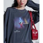 tシャツ 「DISNEY FANTASIA」 ボックスカラーフロントプリント長袖Tシャツ/ミッキーマウス/ディズニー/ファンタジア/ミッキーマウス レ