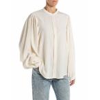 ブラウス シャツ オーバーフィットパフスリーブブラウス レディース