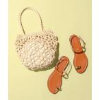 「BEAMS HEART」 かごバッグ FREE オフホワイト レディース