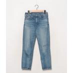 [upperhights] повреждение обработка Denim брюки 22 голубой женский 