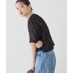 ブラウス シャツ フリンジジャガードブラウス レディース