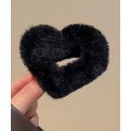 ヘアクリップ ヘアクリップ ハート ファー モコモコ バンスクリップ 韓国 ボア バレッタ 大きめ 髪飾り 髪留め