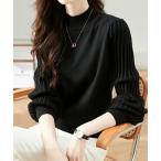 ニット セーター ニットトップス レディース 長袖 リブニット ハイネック 無地 薄手 セーター オフィス フェミニン レディース