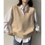 ベスト ジレ Ｖネックニットベスト 