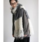 ショッピングマフラー マフラー ストール ボーダーシャギーニットマフラー レディース