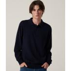 ポロシャツ ファインゲージ 長袖 ポロシャツ メンズ