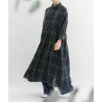 ワンピース リネンタータンウエストタック切り替えワンピース