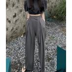 スラックス パンツ ウエストリボン