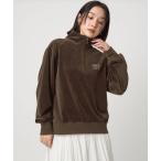 tシャツ 「WEB限定」「at ease」ベロア ハーフジップ プルオーバー レディース